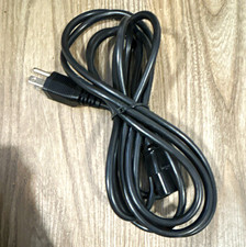 Black 6 ft Fused 3-Prong to 3-Prong AC Power Cable Cord, 10A 125V picture