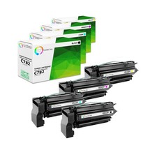 4Pk TCT Prem For Lexmark C782DN C782DTN C782N Compatible Toner Cartridge (BCMY) picture