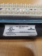 Leviton 59484-U89 SAN 101 Cat 5 Flat Universal Patch Block, 12-Port, Black [CTA] picture