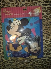 Disney Mickey Mouse 3d Computer Mouse & Mouse Pad *VINTAGE  picture