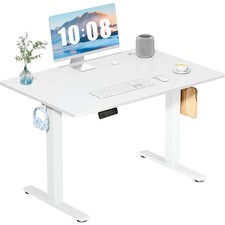 DUMOS 40 Inch Electric Standing Desk Height Adjustable, Sit to 40-Inch, White picture