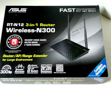 ASUS RT-N12 3-in-1 Internet Router Wireless-N300 Router/AP/Range Extender picture