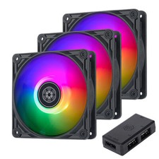 Silverstone VS120B-ARGB-3PK (3 Fan Pack) 120mm Adressable RGB Fan, 4PIN PWM picture
