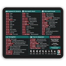 Mac Keyboard Shortcuts Mouse Pad 9x7 macOS Cheat Sheet Mousepad for Excel, Word picture