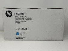 HP CF031AC Genuine Toner Cartridge HP 646A Cyan Toner Opened Box picture