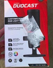 HyperX DuoCast USB Wired Condenser Mic RGB Tap-to-Mute Shock Mount Cardioid picture