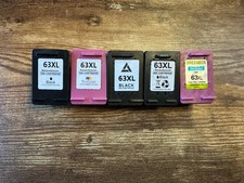 Lot of 5 HP 63XL Black/Tri-Color Ink EMPTY Cartridges  picture