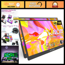 2-Pack 15.6-Inch Portable Monitor - 1920x1080 USB-C HDMI IPS Displays picture
