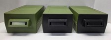 Vintage 1970 Sterling Plastics No 271 Stackable Storage Drawers Green Lot of 3 picture
