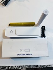 MinZhi Portable Thermal Printer A80 Wireless Printer w/ 2 Rolls Thermal Paper picture
