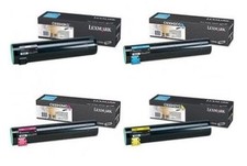 4 Genuine Lexmark Toner X950 X952 X954 DE / X950X2KG X950X2CG X950X2MG X950X2YG picture