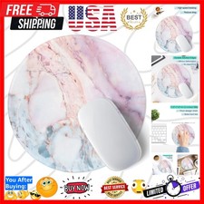 Marble Round Mouse Pad Pink Marble Customized -Textured Washable Desktop Prot... picture