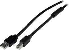 Startech 65Ft Active USB 2.0 Cable, USB-A to USB-B, Black (USB2HAB65AC) picture