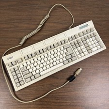 Vintage Focus FK-5001 Mechanical Keyboard 5 Pin Din Clicky W/ Calculator picture