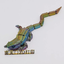 3D printed toy rainbow-colored 31cm x 10.5cm toy animal imitation model picture