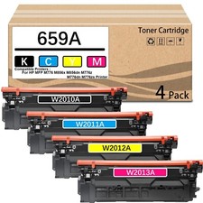 4 Pack 659A Toner Cartridge Replacement for W2010A W2011A W2012A W2013A picture
