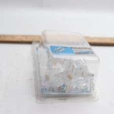 (25-Pk) Ideal Single Piece Modular Plug Feed-Thru Design RJ-45 Connector 85-371 picture