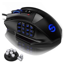 UtechSmart Venus Pro Wired MMO Gaming Mouse 16400 DPI RGB Black picture