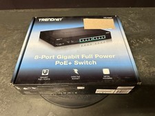 TRENDnet TPE-TG80F 8-Port Gigabit Full Power PoE+ Switch 240W Fanless Open Box picture