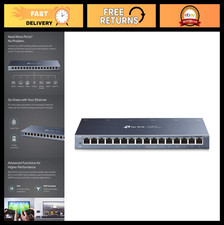 16-Port Gigabit Unmanaged Ethernet Switch, High-Speed Network Hub, Plug & Play picture