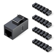 25 PCS Black RJ45 Cat6 Keystone Coupler Female To Female UTP Jack Insert picture