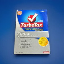 Turbotax 2010 Deluxe Federal & State Returns Fed E-File Win/Mac NEW SEALED picture