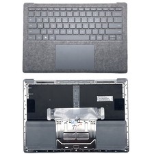 Palmrest For Microsoft Surface 3 4 1867 1868 1950 Keyboard Backlit Gray 13.5