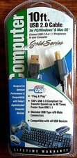 TriQuest USB 2.0 CABLE 10 FT FOR PC and MAC Gold Serie Vintage picture