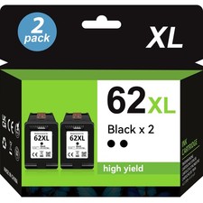 #62XL (C2P05AN) Black & #62XL (C2P07AN) Color Ink for HP Envy 7645 7640 5545 lot picture