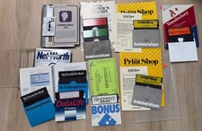 Vintage Atari 400/800 Software Lot Print Shop A+ Vocabulary Compu-Read Net Worth picture