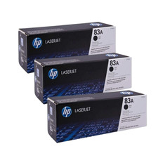 HP 83A Lot of 3 Black Toner Cartridge Compatible (CF 283A) Sealed Box ✅ picture