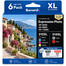 312XL 314XL High Yield Ink Cartridge Replacement for 312XL 314XL Ink Cartridges picture