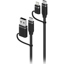1.5 m 100W Elements Silicone 4-in-1 USB 2.0 Cable Black #ELSI4IN1U2BK1.5 picture