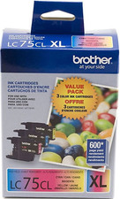 New Genuine Brother LC75XL Cyan Magenta Yellow 3PK Ink Cartridges MFC-J425W picture