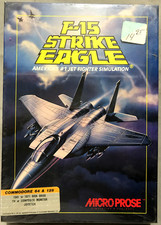 Rare NIB F-15 Strike Eagle Jet Fighter Simulation Commodore disk Microprose 1985 picture