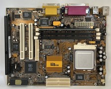 Vintage SiS 530 Socket 7 Motherboard AMD K6-2 500MHz CPU RAM Untested picture
