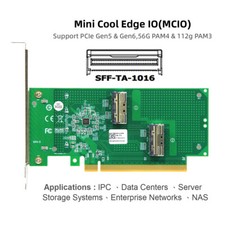 CY 2 Port PCI-E X16 to MCIO 8i 74Pin SFF-TA-1016 Adapter for Expansion Graphics picture