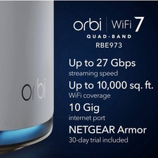 NETGEAR Orbi 970 series 10 GiG mesh Wi-Fi quad band Mesh router system RBE973 picture