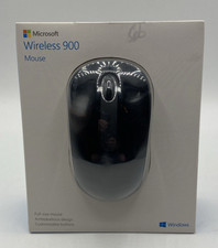 Microsoft Wireless 900 Mouse Black Full Size USB Ambidextrous PW4-00001 Sealed picture