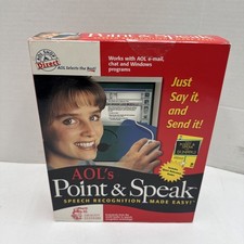 Vintage CIB Big Box AOL's Point & Speak - Speech Recognition Software PC Windows picture