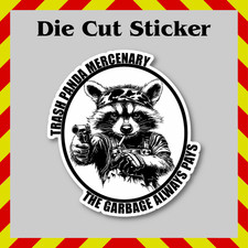 Tactical Trash Panda Sticker - Funny Waterproof Printed Decal for Water Bottles picture