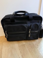 Tumi Alpha 26141D4 Expandable Organizer Laptop Briefcase Black Ballistic Nylon picture