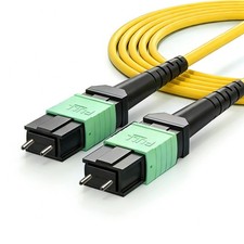 MPO Male to MPO Male APC Fiber Optic Patch Cord 8 / 12 Core Type B Single Mode picture