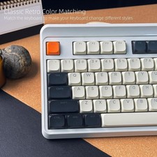Low Profile Keycaps PBT Shine Through Caps Retro Carbon Color MX Switches picture