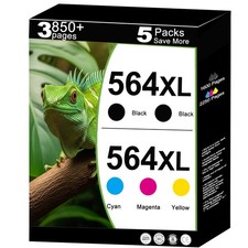 HP 564XL 5 Pack Ink Cartridges Black Cyan Magenta Yellow for 7520 6520 5520 picture