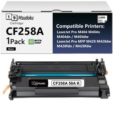 1PK With Chip CF258A 58A Toner Cartridge For HP LaserJet Pro M404n M404dn M404dw picture