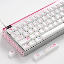 XVX Ceramic Keycaps 120-Key Set Cherry Profile Sakura White Dye-Sub MX Stem picture