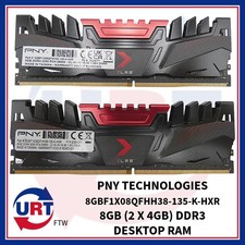 PNY TECHNOLOGIES 8GBF1X08QFHH38-135-K-HXR 8GB (2 X 4GB) DDR3 DESKTOP RAM#148258# picture