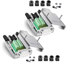 2PCS DB9 Solderfree Serial to 9 pin Terminal Thin Female Adapter picture