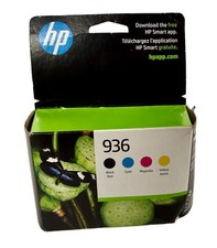HP 936 Ink 4 Pack Black Cyan Magenta Yellow Ink Cartridge Genuine EXP July 2025 picture